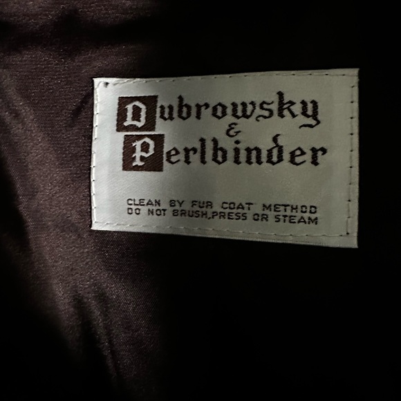 Vintage Dubrowsky & Perlbinder Faux Mink Fur Mini Coat, Dark Brown - Picture 2 of 8